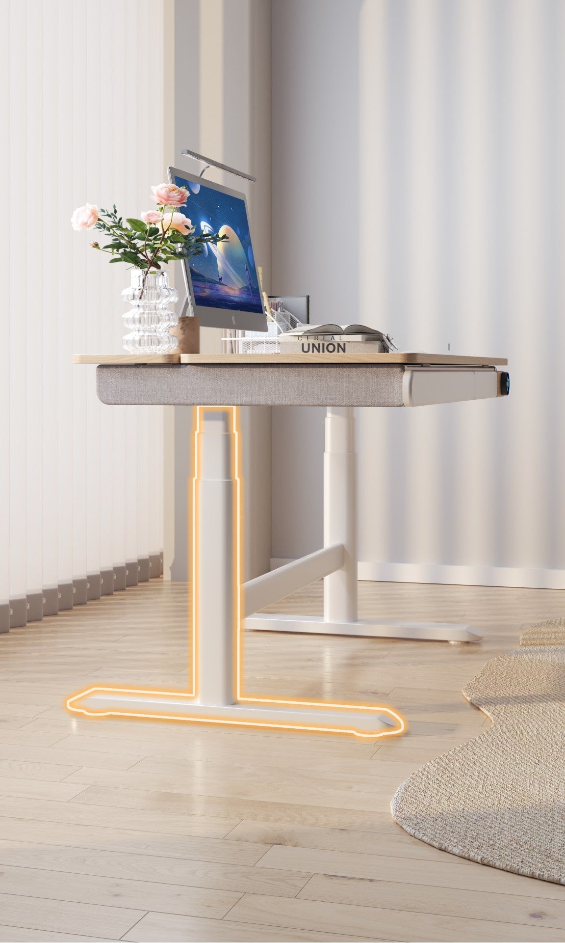 Teenager Adjustable Table with Power Socket and Drawer