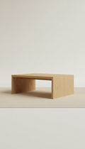 Oak Coffee Table With Tapered Legs