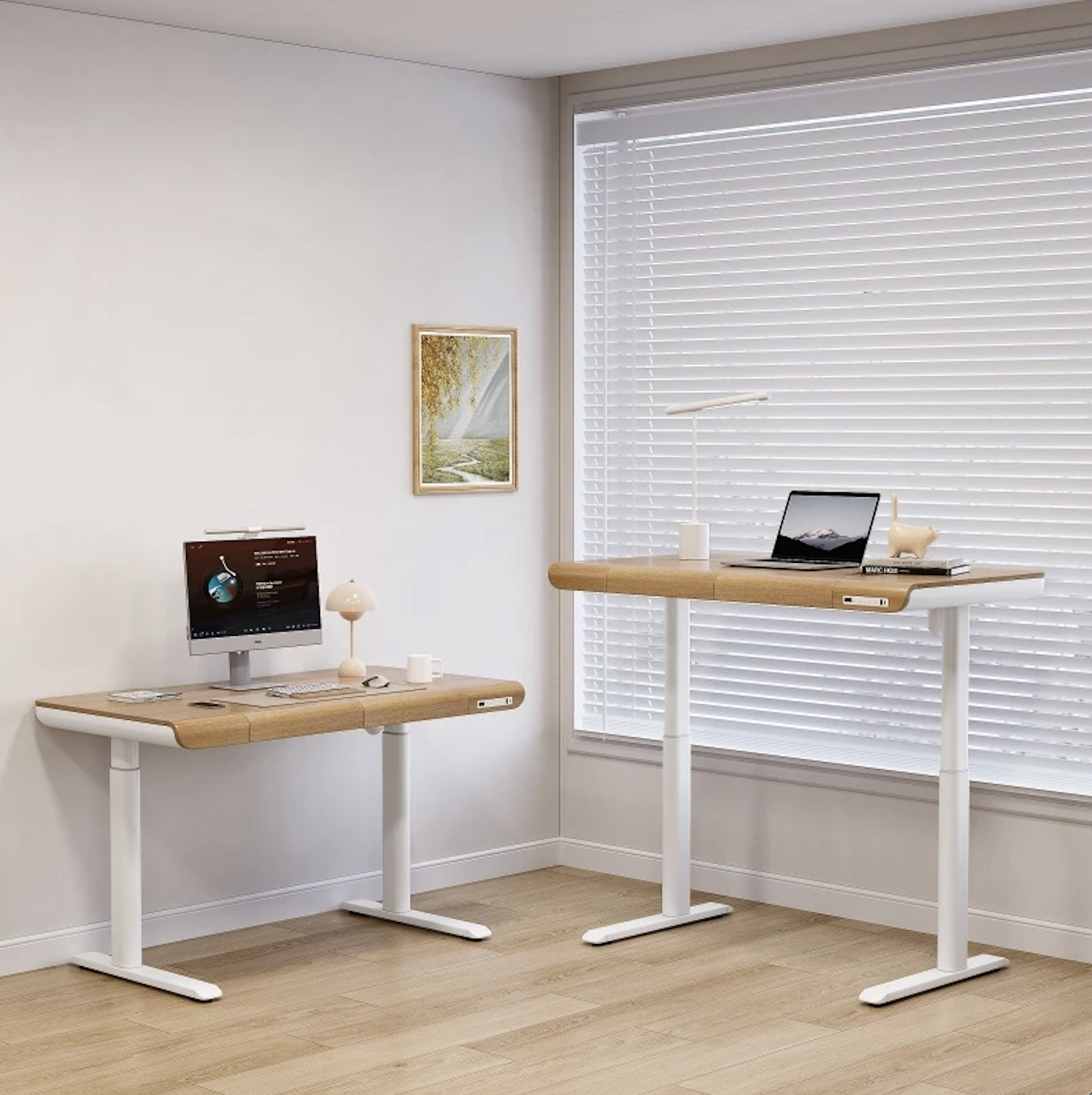 Height Adjustable Table with Drawers
