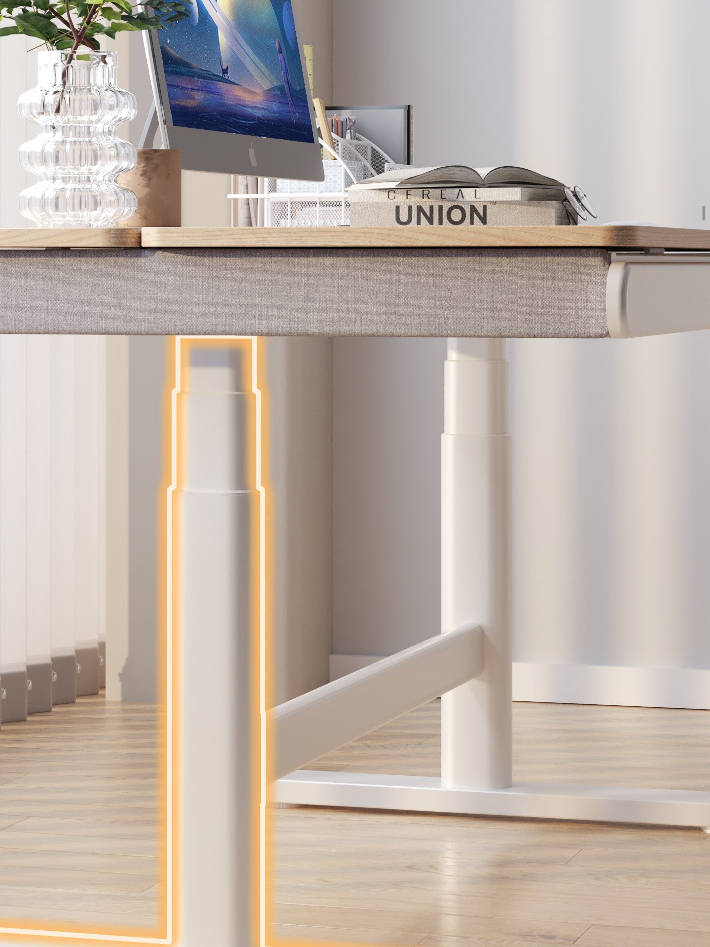 Teenager Adjustable Table with Power Socket and Drawer