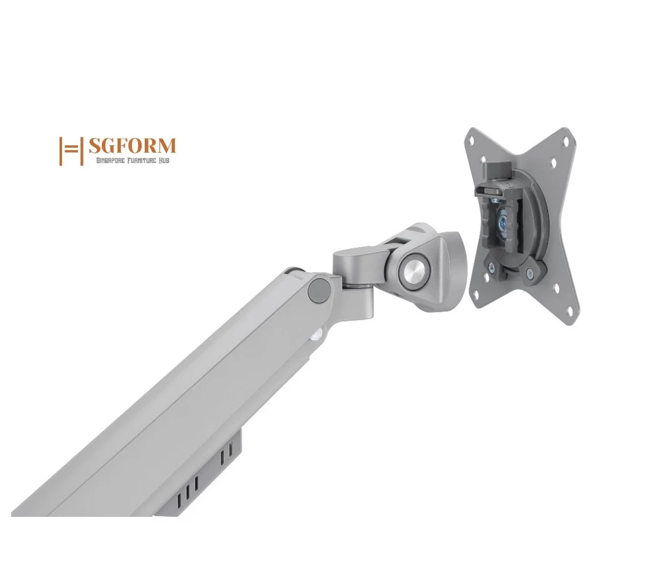 Dual Monitor Pole-Mounted Thin Gas Spring Monitor Arm