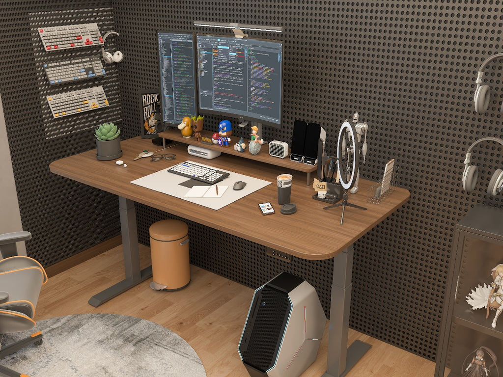 OfficeOne Adjustable Table, Three Segment, Dual Motor