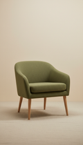Olive Wool Accent Chair