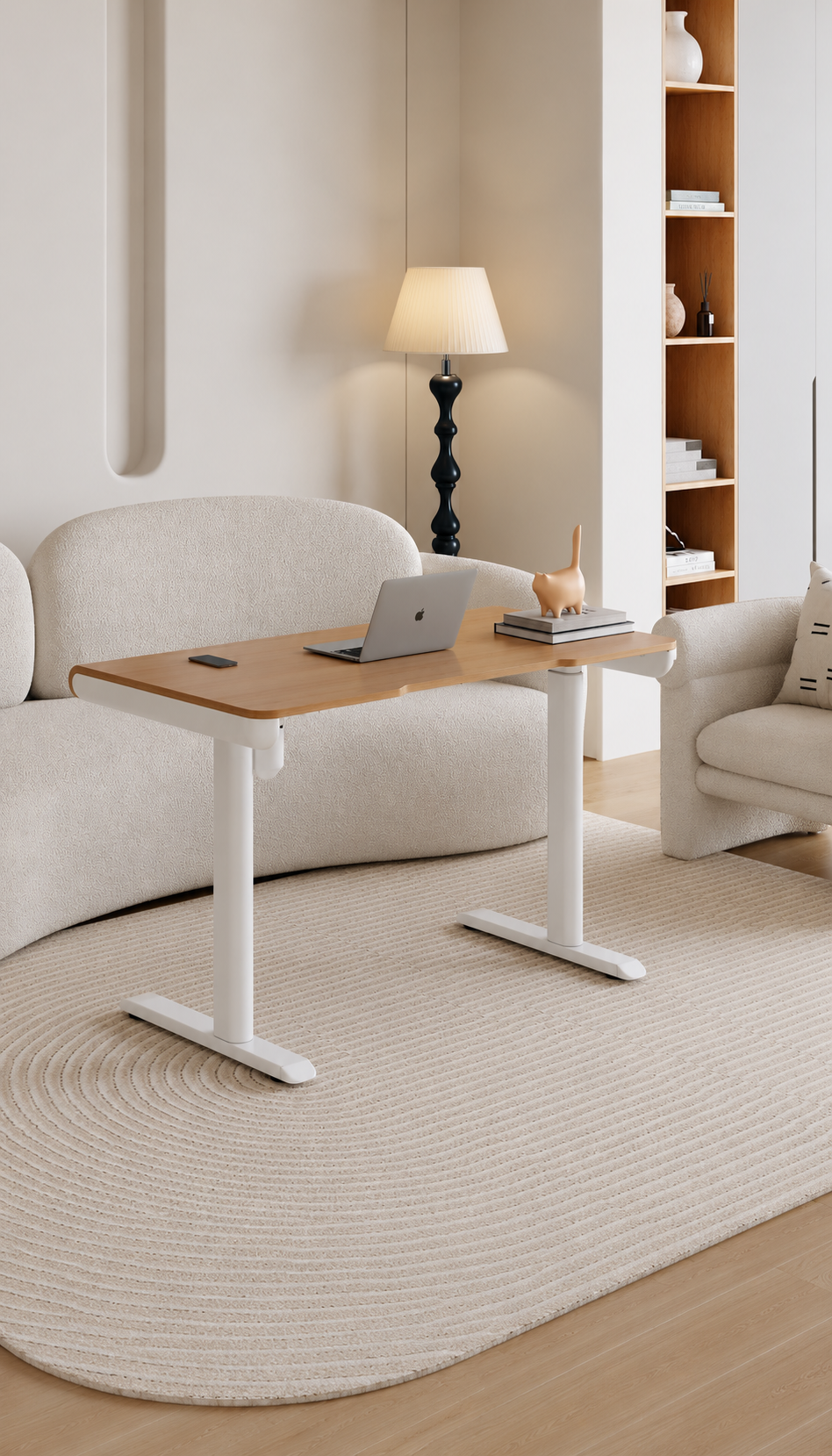 Height Adjustable Table with Drawers