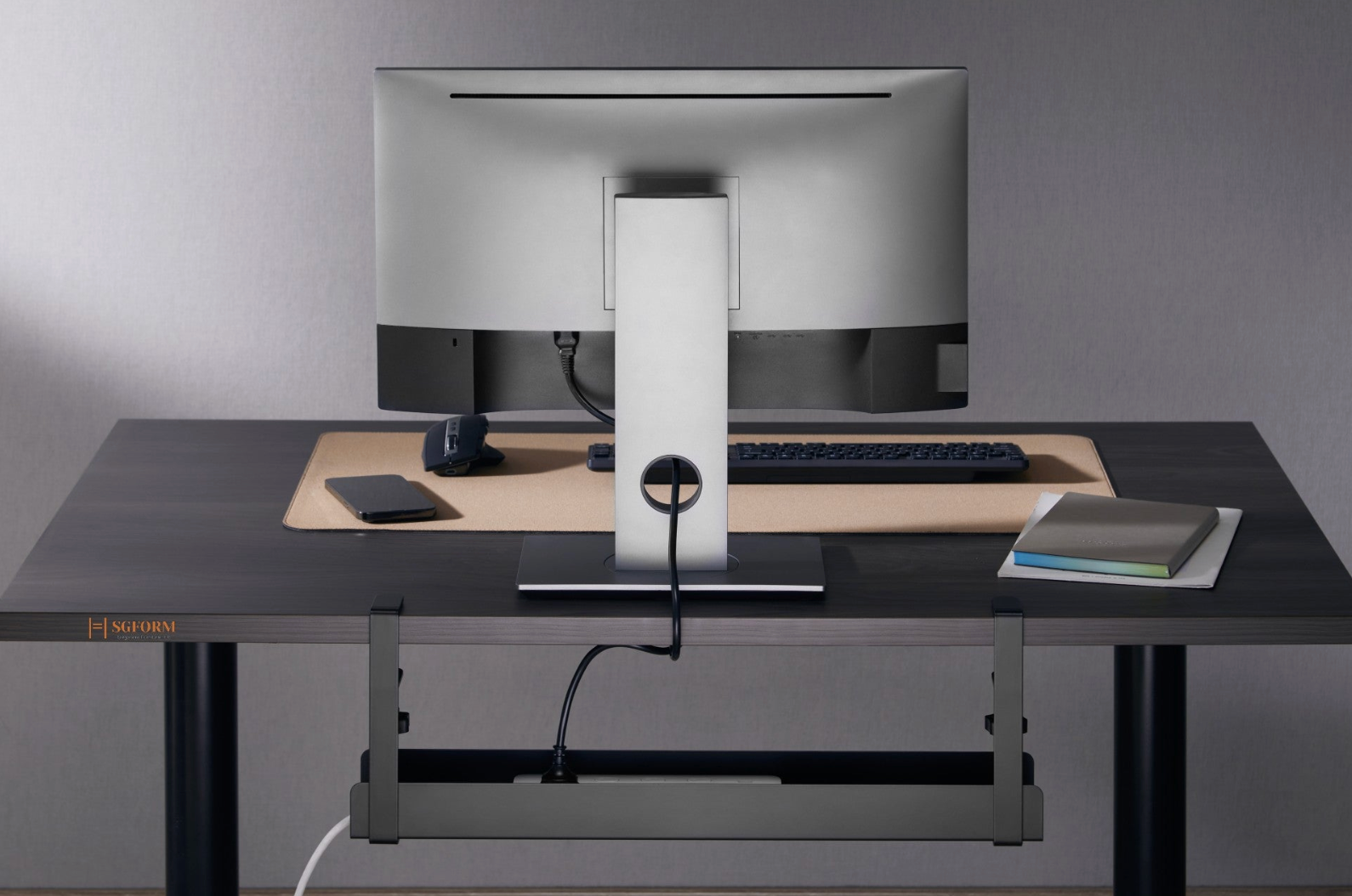 Clamp-On Under Desk Cable Trays