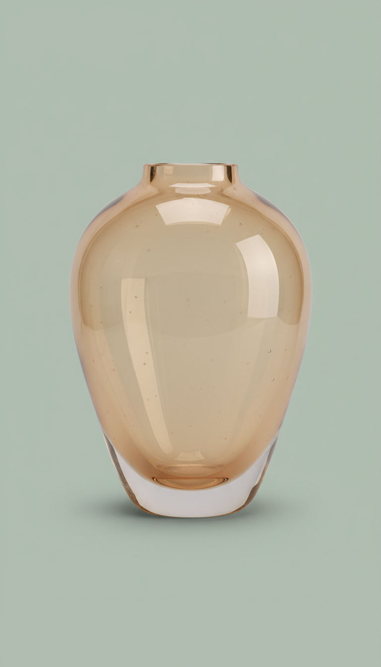Glass Vase in Warm Sand