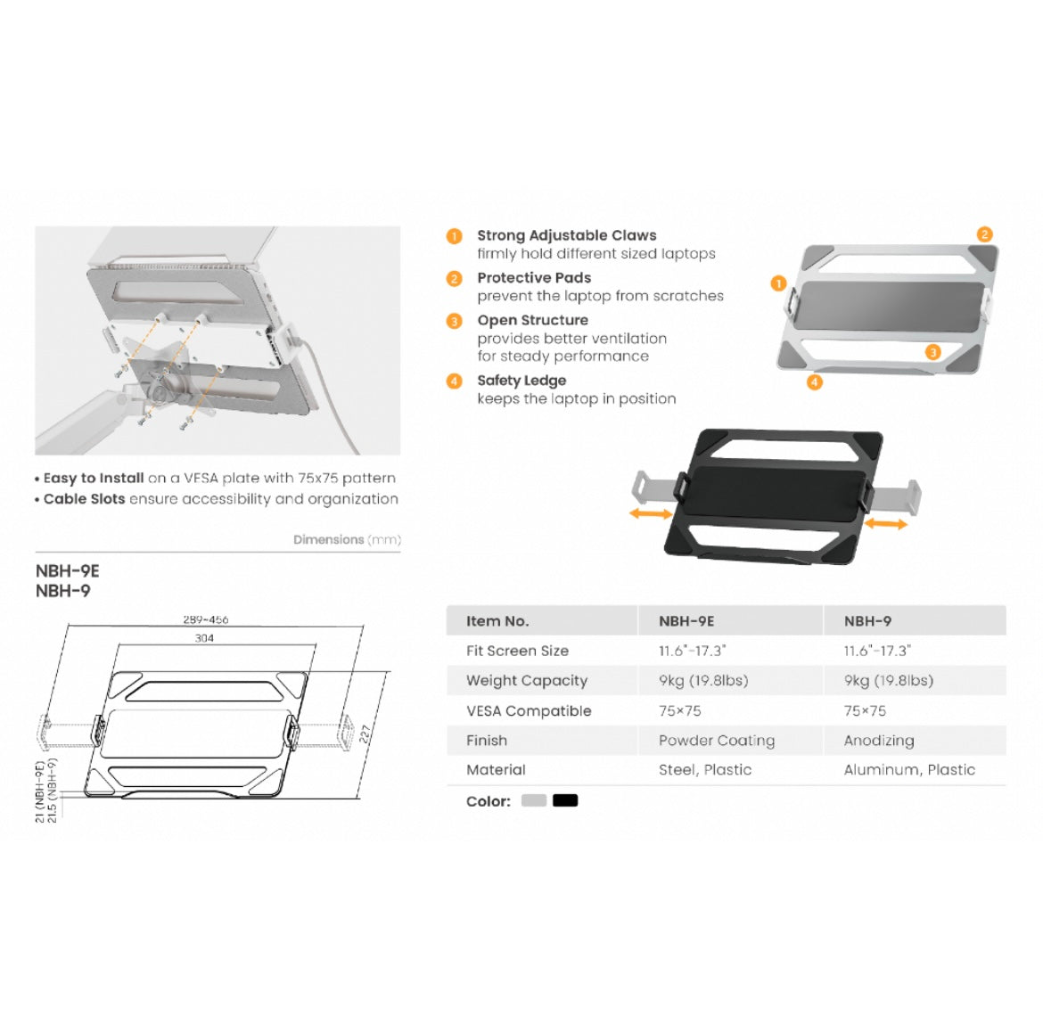 Laptop Holder for Monitor Arm
